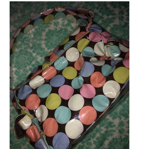 Kalencom Laminated Disco Polka Dot Diaper Bag NEW - Picture 5 of 8